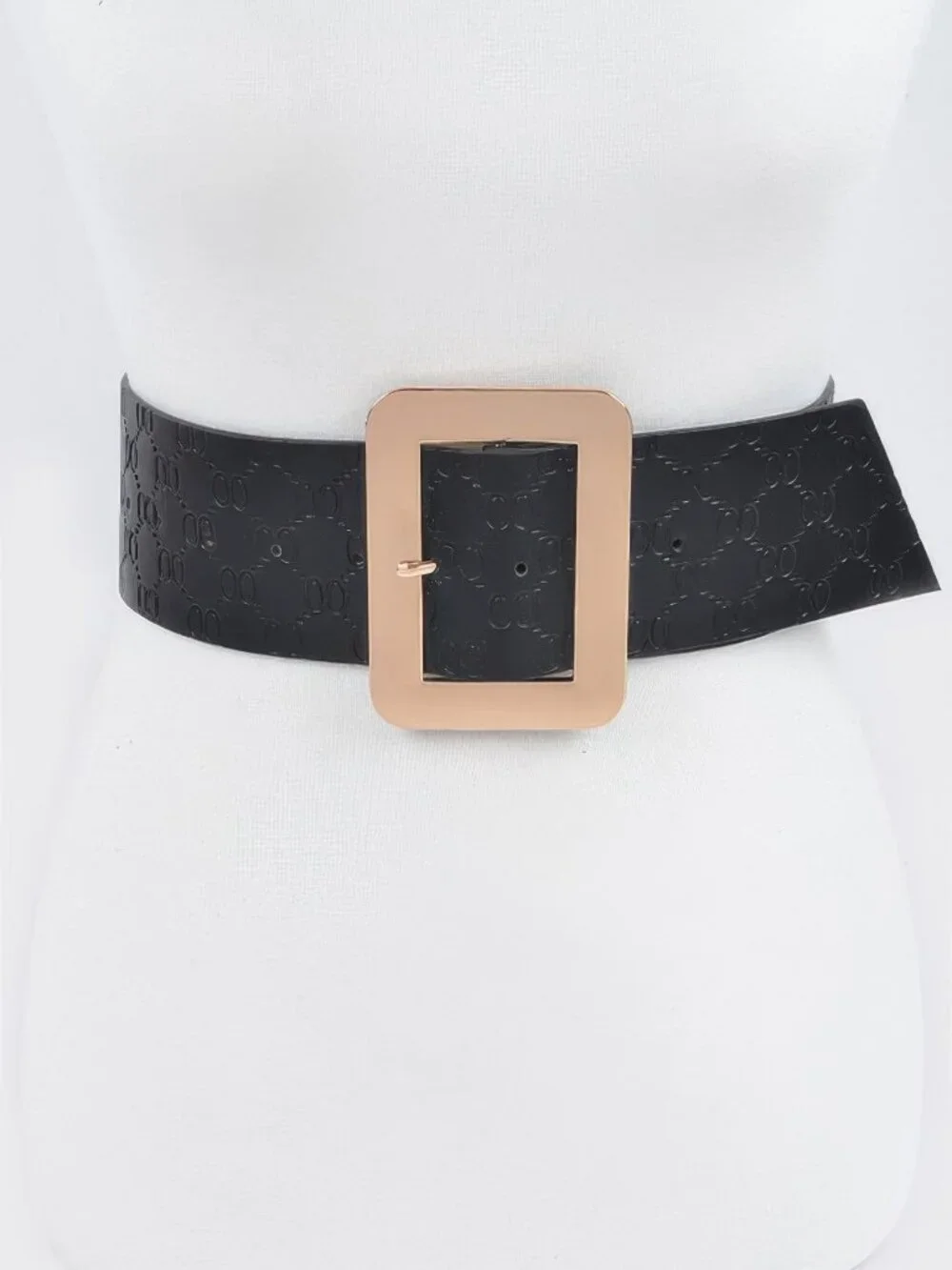 Big Metal Buckle Embossed Plus Size Belt